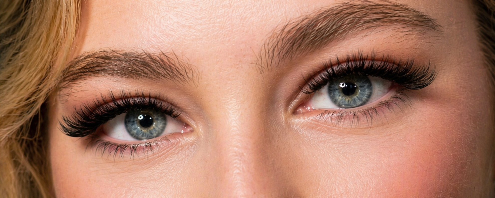 Close up of beautiful lash extensions by Beauty Station Brisbane